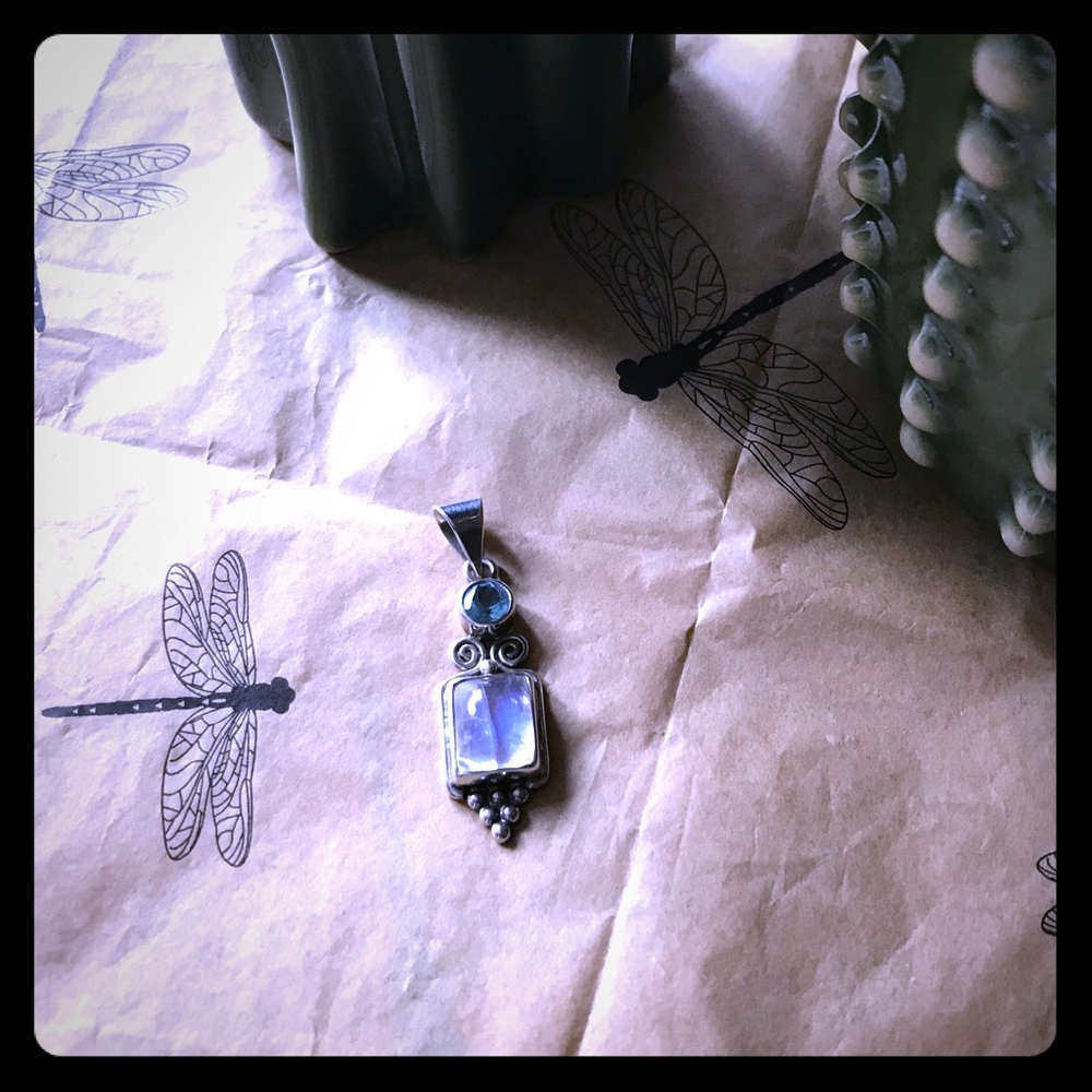 Sterling Silver and Moonstone Pendant